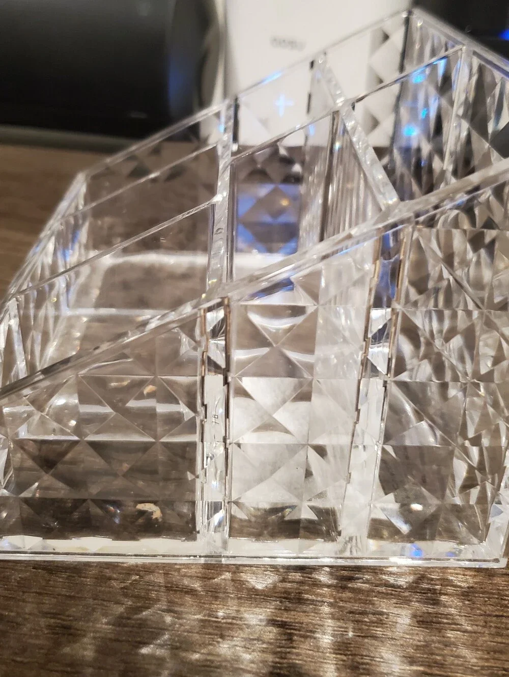 Clear Acrylic 6-Compartment Makeup & Desk Organizer